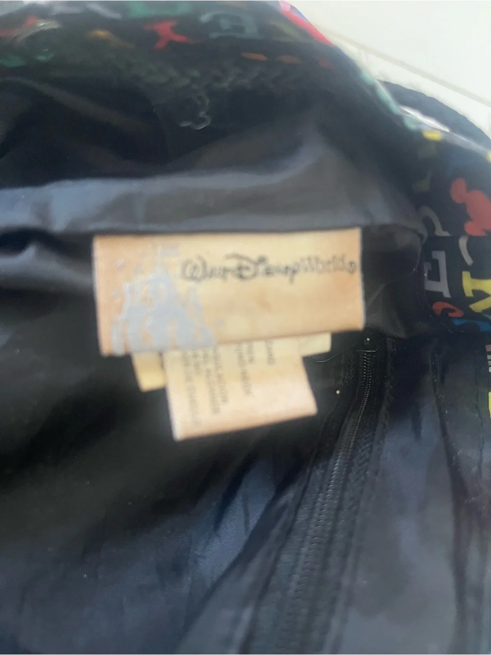 Disney Mickey Multicolor Letter Print Kids Backpack Rare find